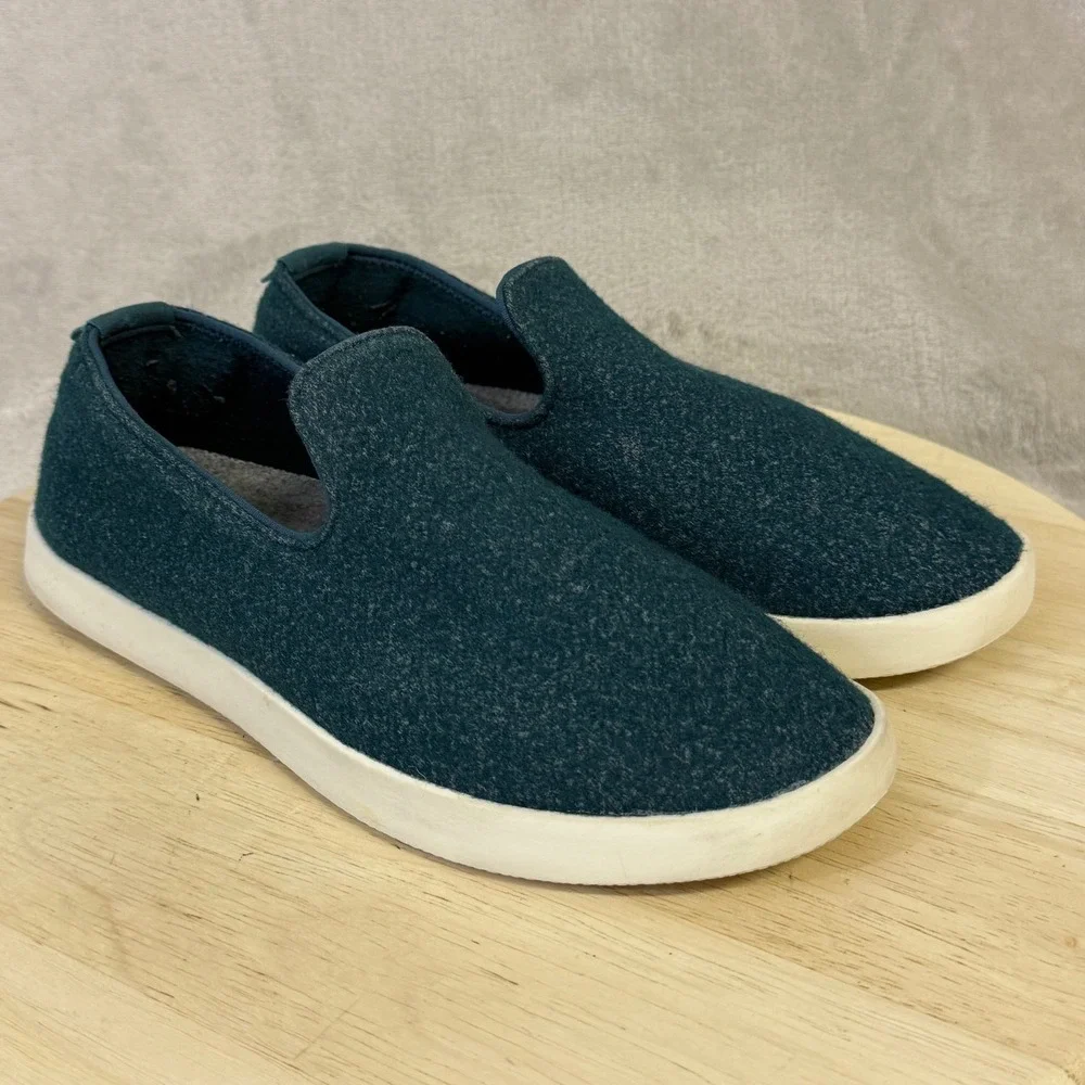 Allbirds Wool Loungers Teal Blue Merino Wool Slip On Shoes Womens 9 WL NV1